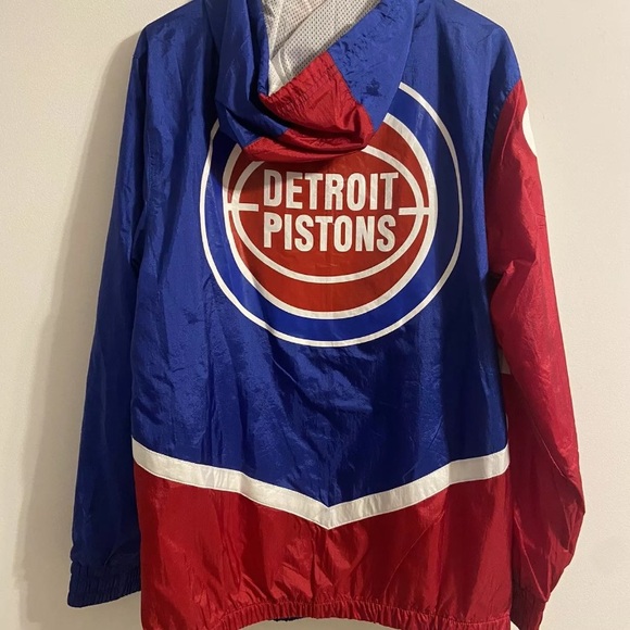 MITCHELL&NESS DETROIT BADBOYS PISTONS WIND BREAKER CHAMP LOGO BODY JACKET - Picture 6 of 6